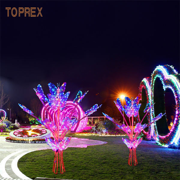 Hot sale LED outdoor artificial lighted palm trees-Shenzhen Toprex Festival  Decoration Co., Ltd
